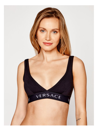 Versace Сутиен бралет Logo AUD04069 Черен