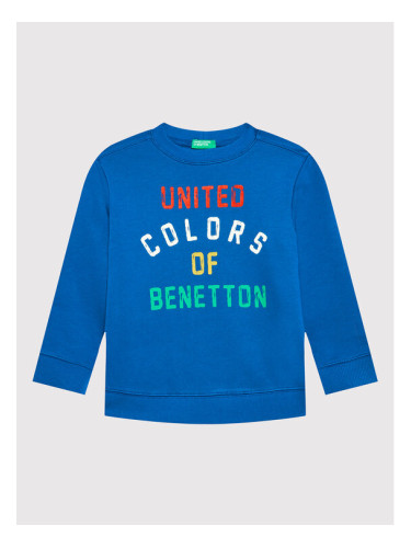 United Colors Of Benetton Суитшърт 3J70G104B Син Regular Fit