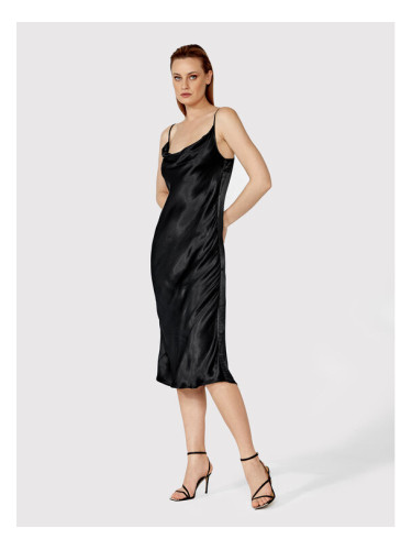 Simple Ежедневна рокля SUD002 Черен Regular Fit