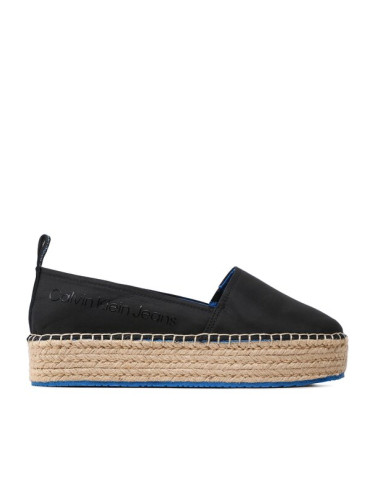 Calvin Klein Jeans Еспадрили Flatform Espadrille Soft Ny YW0YW00989 Черен