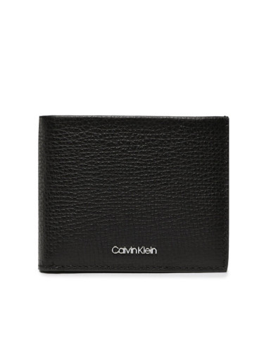 Calvin Klein Малък мъжки портфейл Minimalism Bifold 6Cc W/Bill K50K509620 Черен