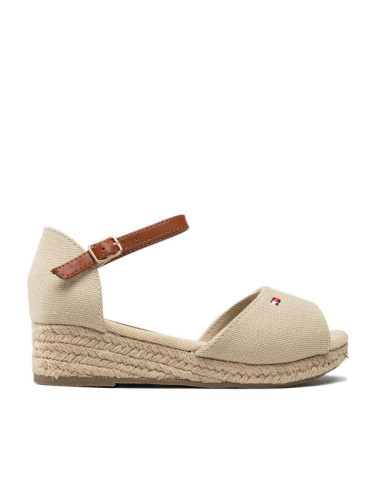 Tommy Hilfiger Еспадрили Rope Wedge Sandal T3A7-32185-0048 M Бежов