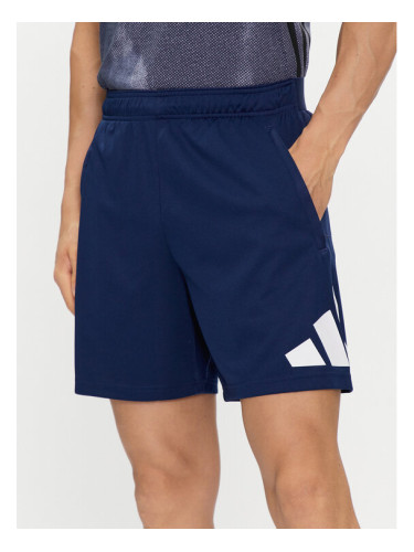 adidas Спортни шорти Train Essentials Logo Training Shorts IB8124 Син Regular Fit