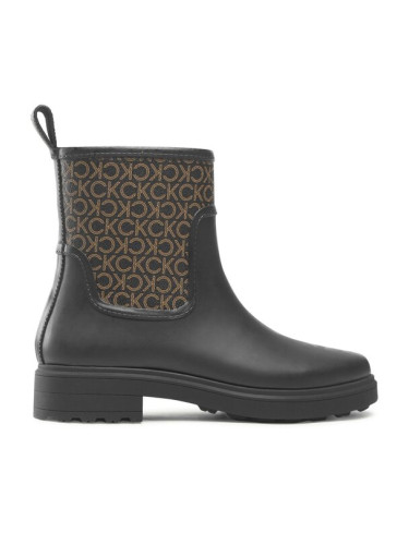 Calvin Klein Гумени ботуши Rain Boot W/Flc HW0HW01319 Черен