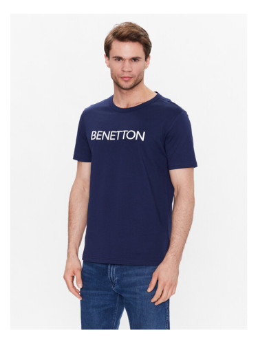 United Colors Of Benetton Тишърт 3I1XU100A Тъмносин Regular Fit