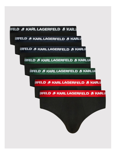 KARL LAGERFELD Комплект 7 чифта слипове 220M2126 Черен