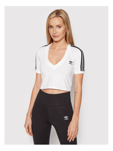 adidas Тишърт adicolor Classics HC2036 Бял Slim Fit