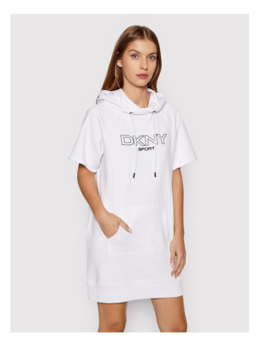 DKNY Sport Плетена рокля DP1D4601 Бял Regular Fit