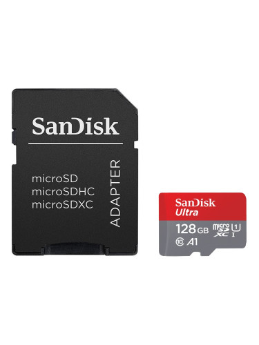 SanDisk Ultra microSDXC 128GB + SD Adapter 100MB/s Class 10 UHS-I, EAN