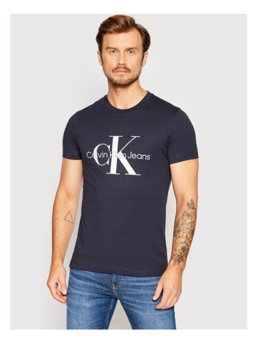 Calvin Klein Jeans Тишърт J30J320935 Тъмносин Slim Fit