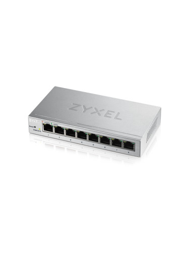 Суич ZyXEL GS-1200-8, 8 портов, Gigabit, webmanaged