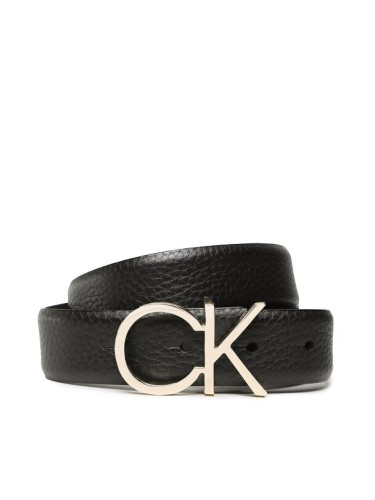 Calvin Klein Дамски колан Re-Lock Ck Logo Belt 30 Mm Pbl K60K610413 Черен