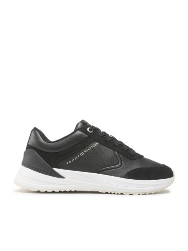 Tommy Hilfiger Сникърси Runner With Heel Detail FW0FW06621 Черен