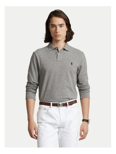 Polo Ralph Lauren Тениска с яка и копчета 710681126003 Сив Slim Fit