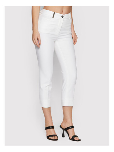 Peserico Текстилни панталони P04855J0 Бял Regular Fit