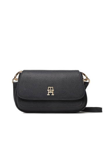 Tommy Hilfiger Дамска чанта Th Emblem Flap Cossover AW0AW14502 Тъмносин