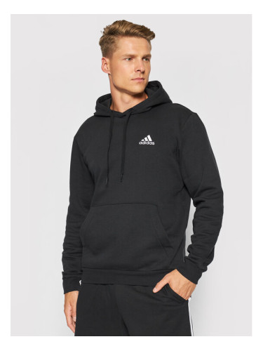 adidas Суитшърт Essentials Fleece GV5294 Черен Regular Fit