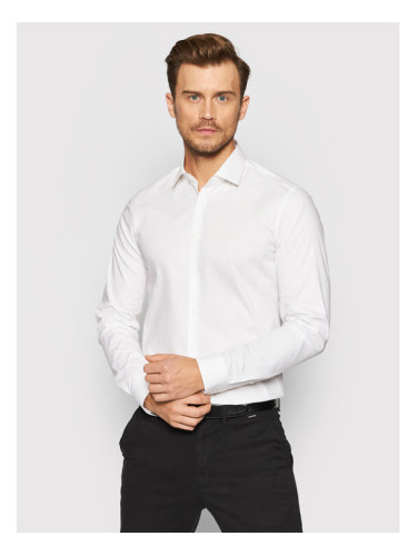 Calvin Klein Риза K10K108229 Бял Slim Fit