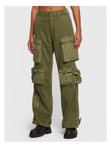 Replay Текстилни панталони W8019.000.10307 Зелен Regular Fit