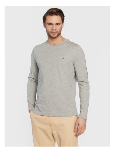 Tommy Hilfiger Тениска с дълъг ръкав Logo MW0MW09096 Сив Slim Fit