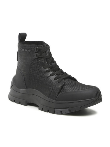 Calvin Klein Jeans Зимни обувки Hiking Laceup Boot YM0YM00474 Черен