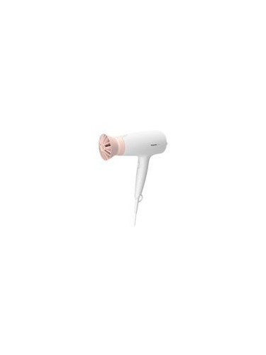 PHILIPS Hair dryer 1600W DC motor ThermoProtect attachment white/pink