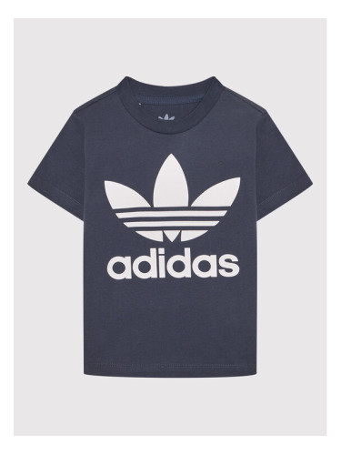 adidas Тишърт Trefoil HE2190 Тъмносин Regular Fit