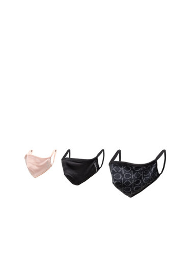 Calvin Klein Jeans Комплект 3 маски от плат Face Cover 3-Pack K60K608839 Черен