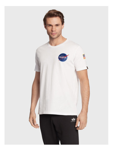 Alpha Industries Тишърт Space Shuttle 176507 Бял Regular Fit