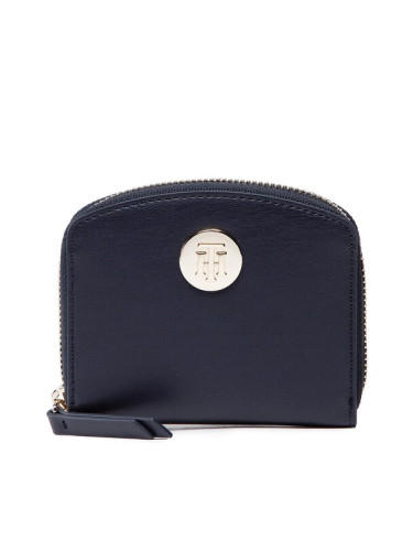 Tommy Hilfiger Малък дамски портфейл Th Chic Med Wallet AW0AW13654 Тъмносин