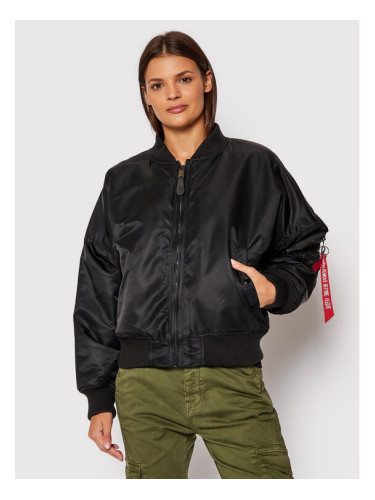 Alpha Industries Яке бомбър MA-1 128002 Черен Regular Fit