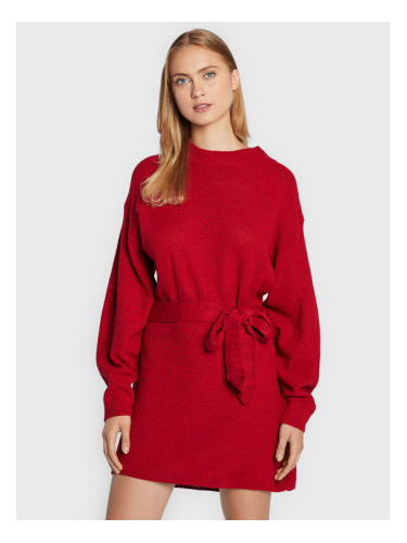 Glamorous Плетена рокля LC1029 Червен Regular Fit