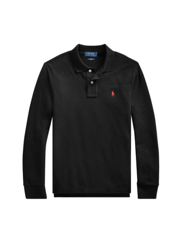 Polo Ralph Lauren Тениска с яка и копчета 323708858011 Черен Regular Fit