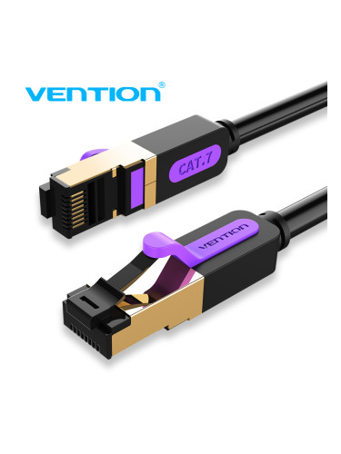 Vention Кабел LAN SSTP Cat.7 Patch Cable - 3M Black 10Gbps - ICDBI