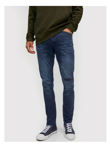 Jack&Jones Дънки Glenn 12212775 Тъмносин Slim Fit