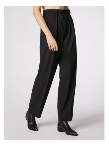 Simple Текстилни панталони SPD002 Черен Regular Fit