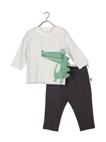 Blue Seven Комплект боди и панталон 422190 X Бял Regular Fit