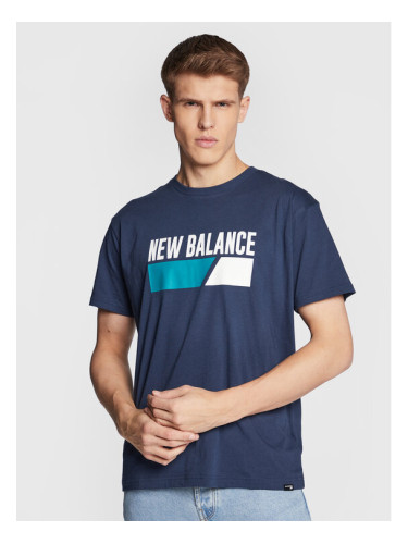 New Balance Тишърт MT23901 Тъмносин Relaxed Fit