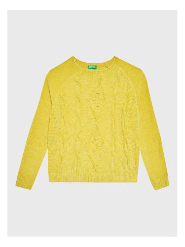 United Colors Of Benetton Пуловер 1027C101P Жълт Regular Fit