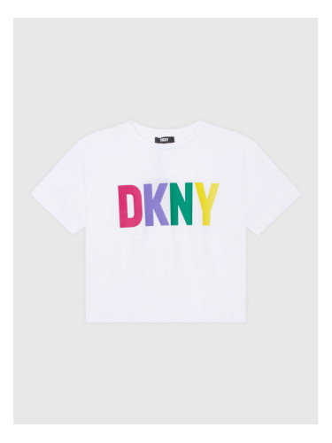 DKNY Тишърт D35S31 S Бял Relaxed Fit