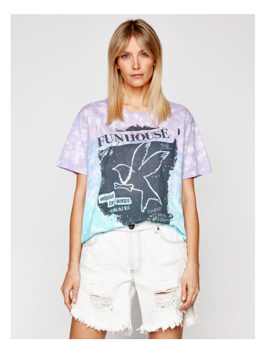 One Teaspoon Тишърт Fun House Boyfriend Tee 23903 Син Boyfriend Fit