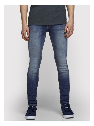 Jack & Jones Дънки Liam 12166854 Тъмносин Skinny Fit