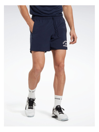 Reebok Спортни шорти Training Graphic Woven Shorts HT3704 Син