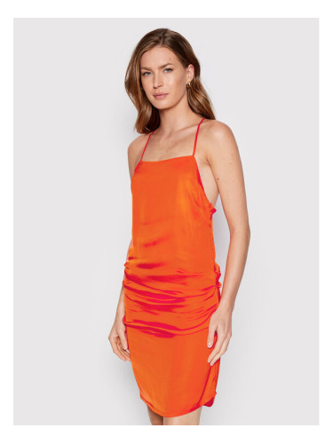 Herskind Коктейлна рокля Orly 4417370 Оранжев Regular Fit