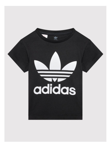 adidas Тишърт adicolor Trefoil H25245 Черен Regular Fit