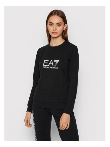 EA7 Emporio Armani Суитшърт 8NTM35 TJCQZ 1200 Черен Regular Fit