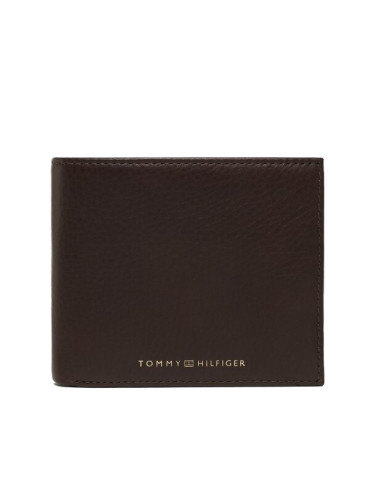 Tommy Hilfiger Голям мъжки портфейл Th Premium Cc And Coin AM0AM10607 Кафяв