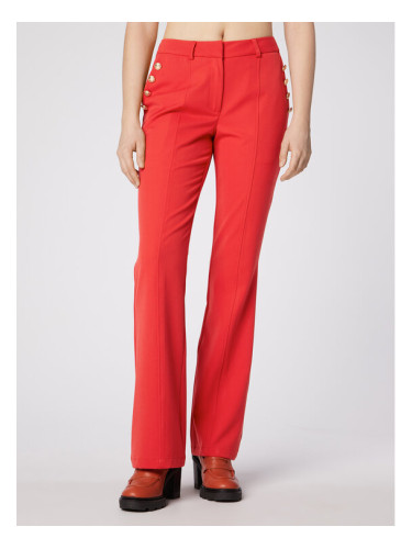 Simple Текстилни панталони SPD505-02 Червен Regular Fit