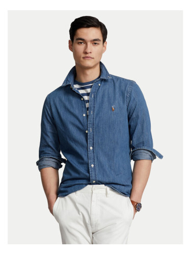 Polo Ralph Lauren Риза Core Replen 710548539 Тъмносин Slim Fit