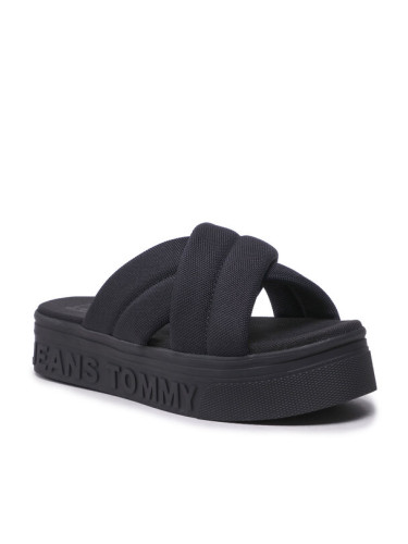 Tommy Jeans Чехли Fltfrm Sandal EN0EN02116 Черен